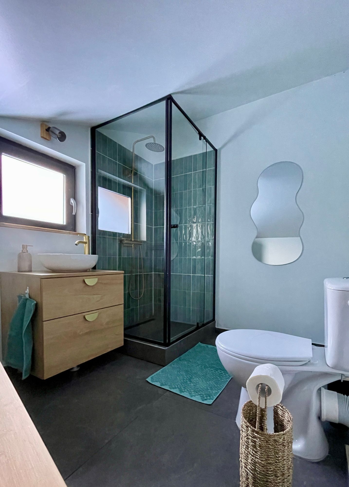 Bathroom with walk-in shower